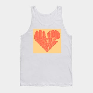 All You Need is Love Peach Tank Top